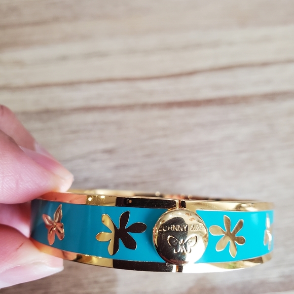 NWT Johnny Was Teal Garden Bangle Bracelet - Picture 4 of 13